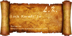 Lock Karméla névjegykártya